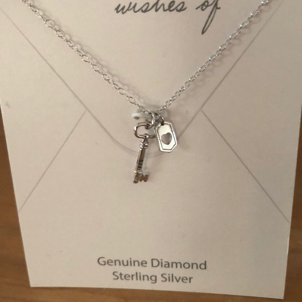 Sterling silver key necklace BFF - Picture 3 of 5